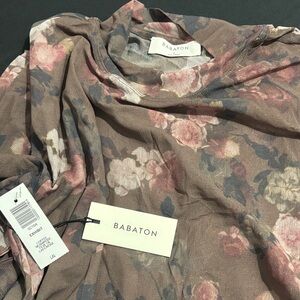 Babaton Floral Blouse - Pink and Brown